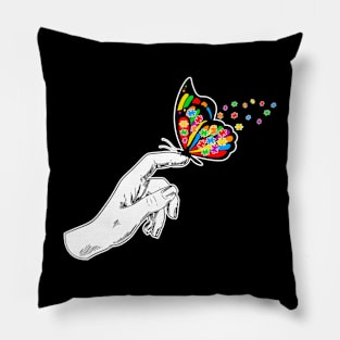 Butterfly Autism Awareness Gift for Birthday, Mother's Day, Thanksgiving, Christmas Pillow