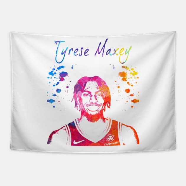 Tyrese Maxey Tapestry by Moreno Art