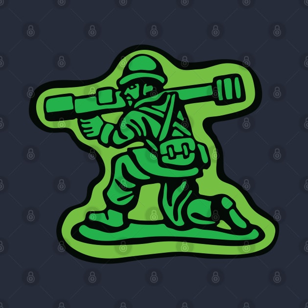 Green Toy Soldier with Bazooka by Cofefe Studio