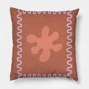 Brown Wavy Lines Pillow