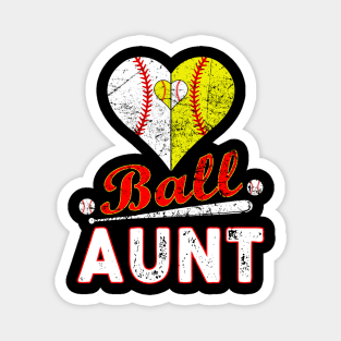 Ball Aunt Softball Player Magnet