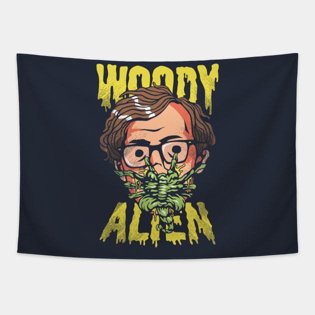 Woody Alien Tapestry by Camelo