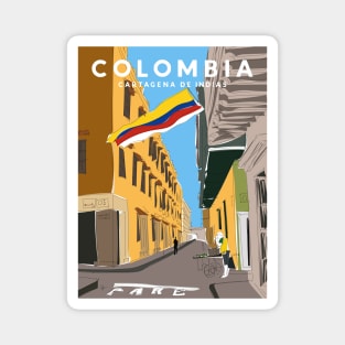 Cartagena de Indias, Colombia Travel Poster Magnet