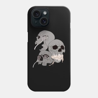 3 skulls Phone Case