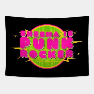 sheena is punk rocker pink vinyl retro look Tapestry