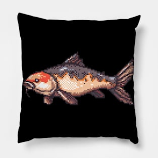 Pixelated Catfish Artistry Pillow