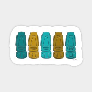 Happy Reader Easter Island Heads! Magnet