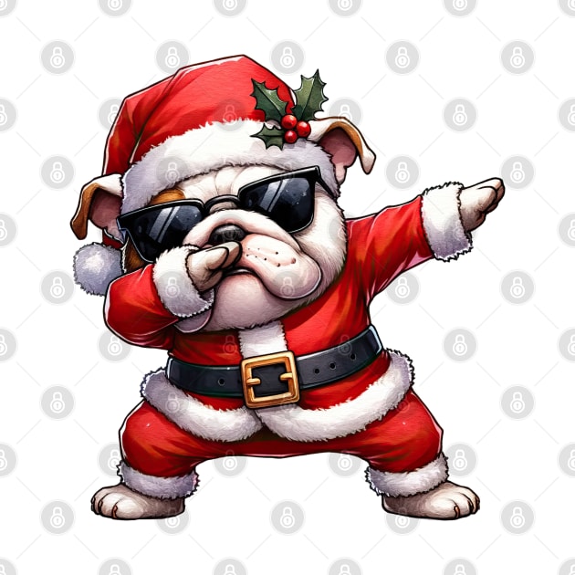 Christmas Bulldog Dabbing Dance by Chromatic Fusion Studio