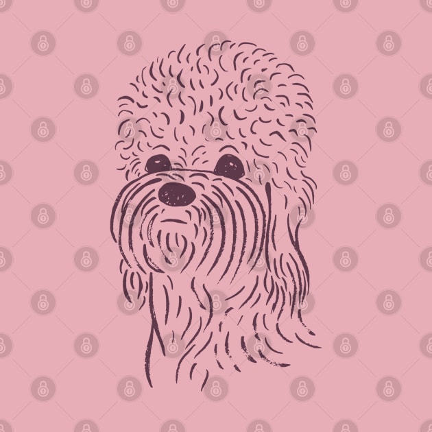 Dandie Dinmont Terrier (Pink and Purple) by illucalliart