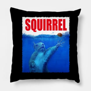 Nutty Nibblers Squirrel Samba, Tee Triumph for Wildlife Admirers Pillow