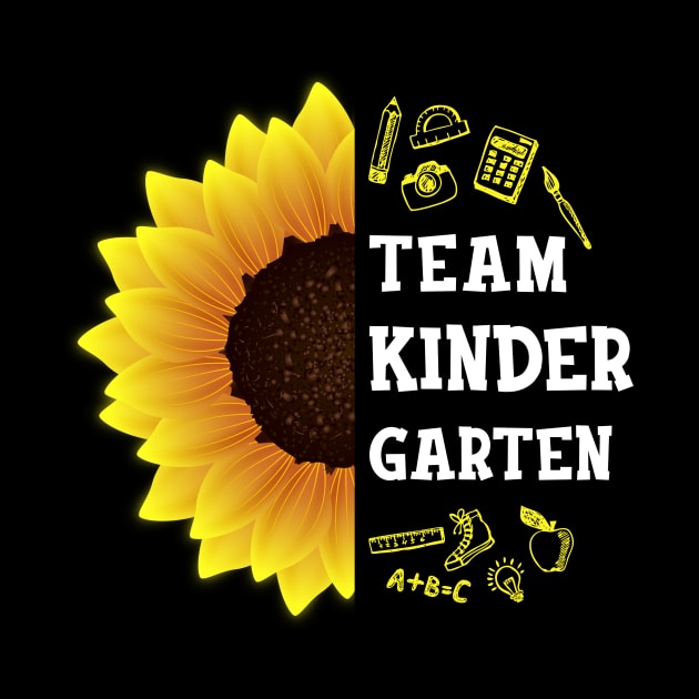 Team Kindergarten Shirt First Day Preschool Back to School Sunflower Gift by hardyhtud