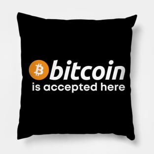 Bitcoin is Accepted Here Pillow