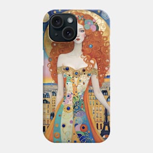 Gustav Klimt's Parisian Reverie: Inspired Eiffel Tower Phone Case