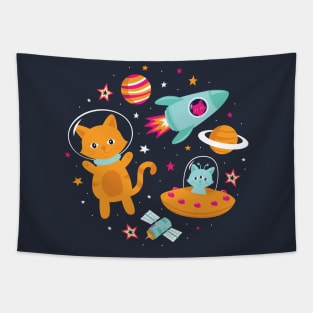 Cosmic Cats Tapestry