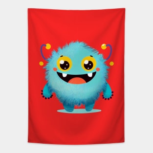 Cute Happy Monster for Boys and Girls Tapestry