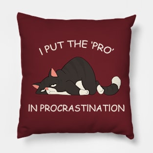 I Put The 'Pro' In Procrastination Pillow