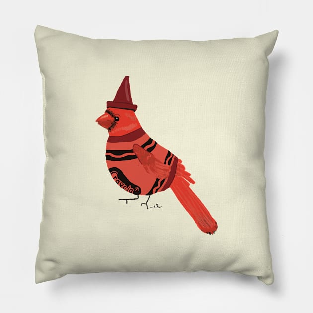 Cardinal Red! Pillow by EmilyLaurelHarris