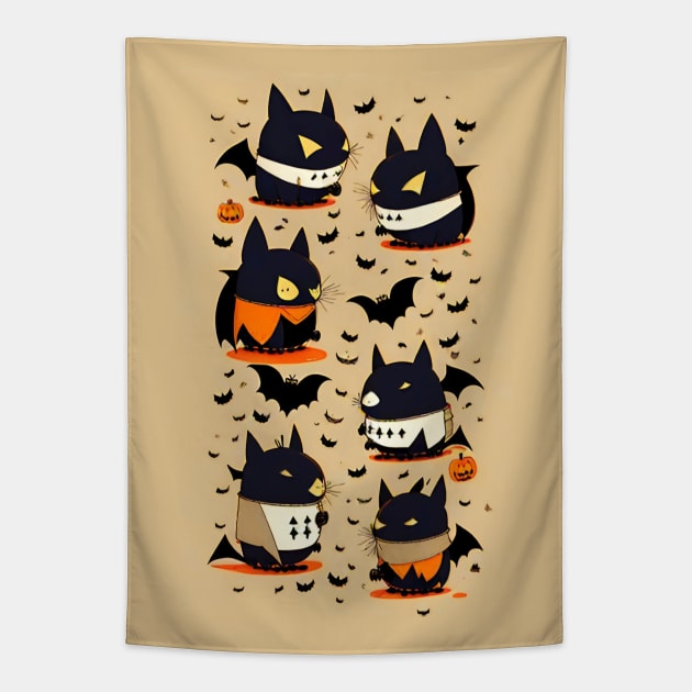 Halloween Bats Tapestry by mariasshop