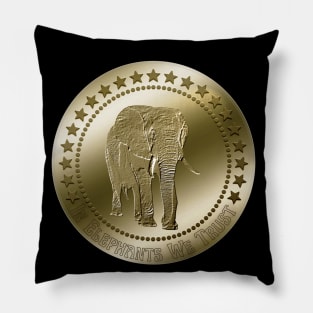 Elephant Crypto Coin Currency Funny Pillow