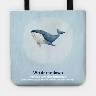 Watercolor Whale - Whale me down Tote