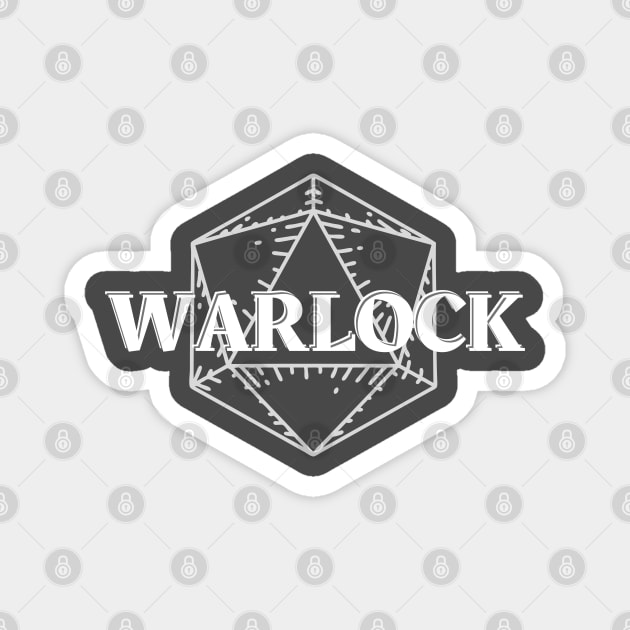 Warlock D20 Symbol DnD Print Magnet by DungeonDesigns