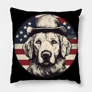 Patriotic Kuvasz Pillow