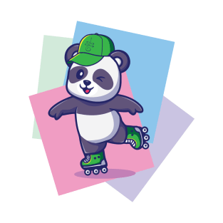 Panda Skater T-Shirt