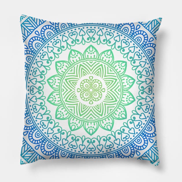 Colorful Mandala, mandala-design, mandala-art, geometric, abstract, mandala and spirituality, colorful, rainbow, mandala pattern, mandala flower patterns, Flower Mandala ,Spirituality Pillow by Utopia Shop