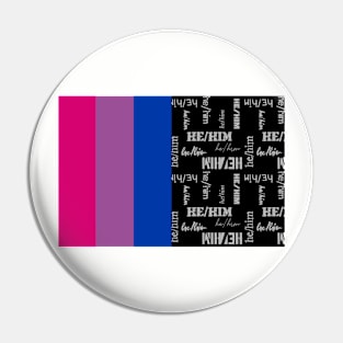 Bi Pride, He/Him Pronouns - Identity Pride Pin