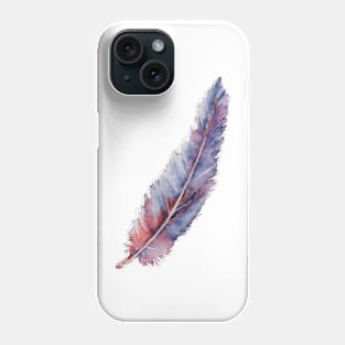 Watercolor copper feather Phone Case