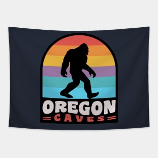 Oregon Caves National Monument Bigfoot Sasquatch Retro Tapestry