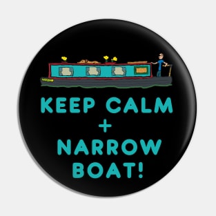 Keep Calm Narrowboat Pin