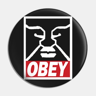 OBEY STICKERFACE (BLACK) Pin