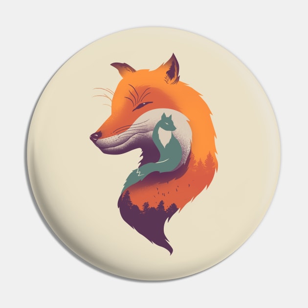 Foxy Breeze Pin by Vincent Trinidad Art