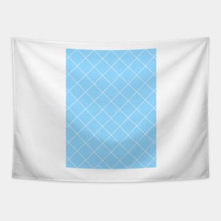 Manchester City Retro 1987 Home Sky Blue and White Pinstripe Cheques Tapestry