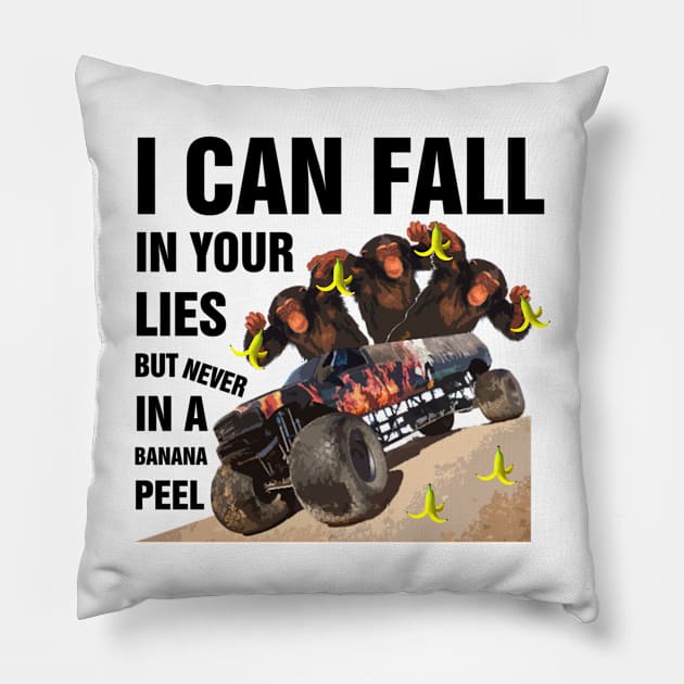 Hill climb racing chimpanzee funny quote Pillow by richercollections