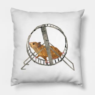 Hamster in Wheel Pillow