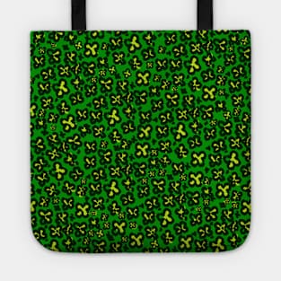 Kelly Green Shamrock Shaped Leopard Print for Saint Patrick's Day Tote