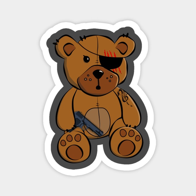 Bad Teddy Bear Magnet by benhonda2