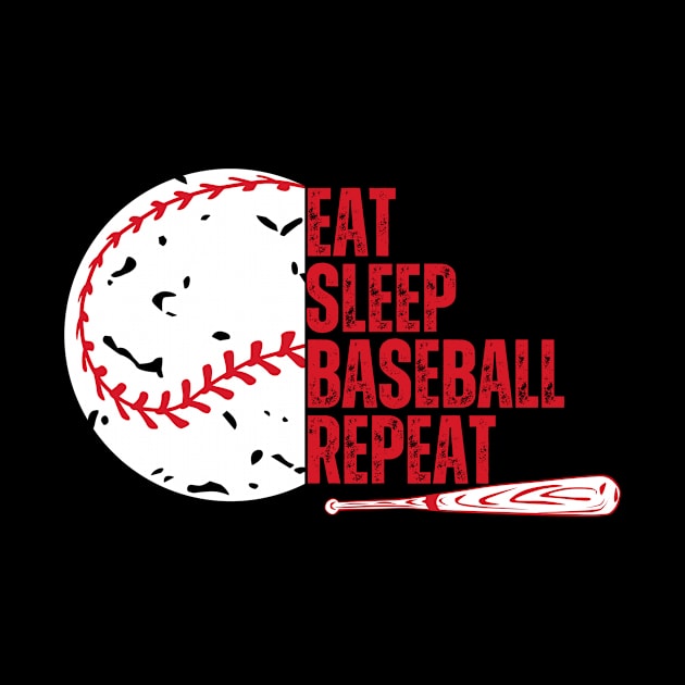 Eat Sleep Baseball Repeat by CoubaCarla