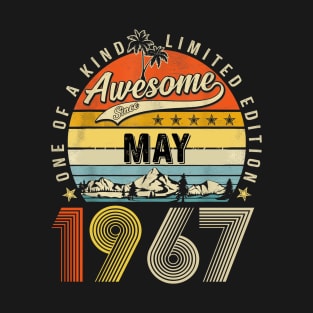 Awesome Since May 1967 Vintage 56th Birthday T-Shirt