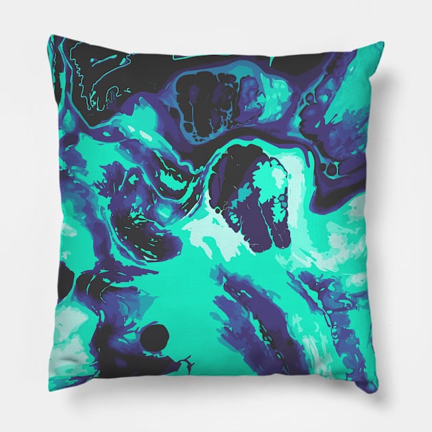 Paint Pour Pillow by jackraken