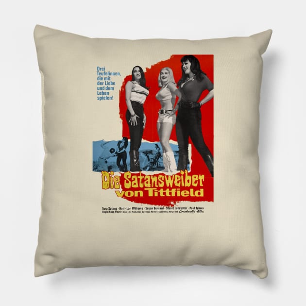 Die Satansweiber Von Titfield Pillow by Lil Brahms