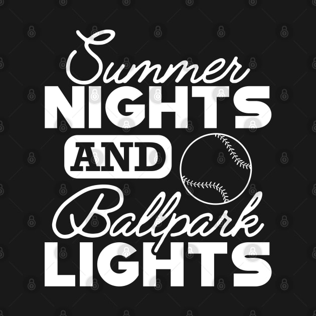 Baseball - Summer nights and ballpark lights by KC Happy Shop