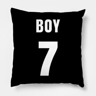 BOY NUMBER 7 FRONT-PRINT Pillow