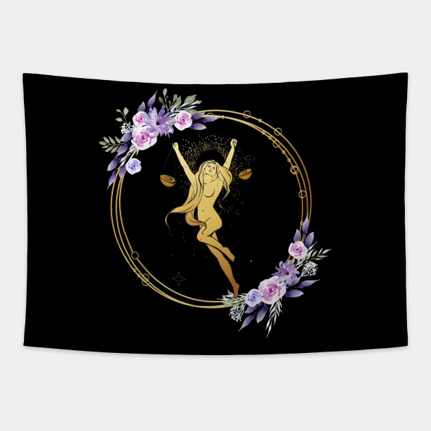 Libra Floral Look Tapestry by NICHE&NICHE