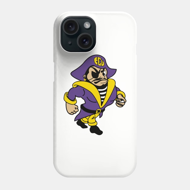 ECU Vintage Retro East Carolina Pirates 80s Phone Case by robotbasecamp