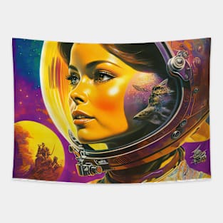 We Are Floating In Space - 11 - Sci-Fi Inspired Retro Artwork Tapestry