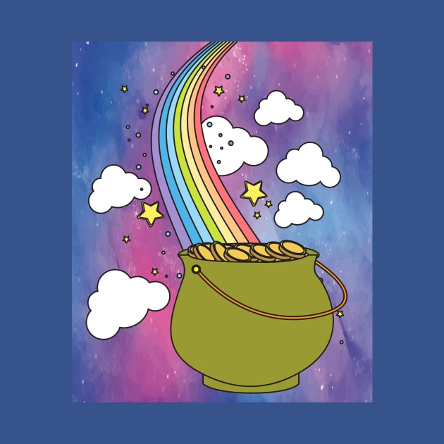 Rainbow With Boiler Pot Full Of Gold by flofin