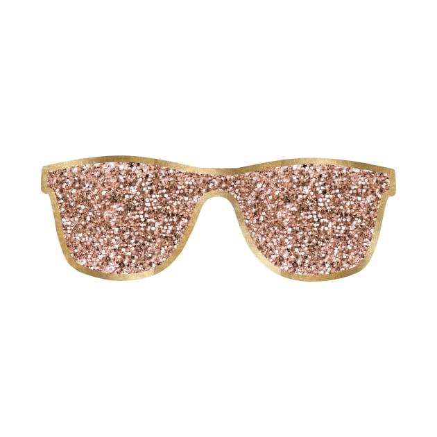 Sunglasses - rose gold glitter by RoseAesthetic